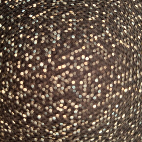 Glitter Black Gold Faux Wrap Empire Shimmer Holiday PartyTop Size L Long Sleeves - Picture 4 of 14